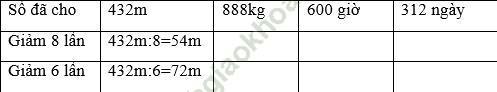 Giải bài 3 trang 72 sgk Toán 3 ảnh 1