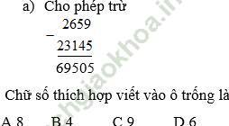 Giải bài 1 trang 160 sgk Toán 3 (Luyện tập) ảnh 1
