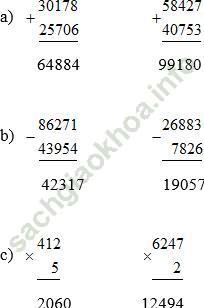 Giải bài 2 trang 170 sgk Toán 3 (Ôn tập) ảnh 1
