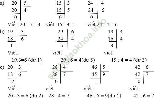 Giải bài 1 trang 29 sgk Toán 3 ảnh 1