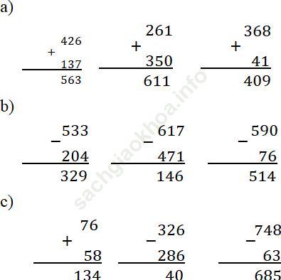 Bài 1 trang 21 VBT Toán 3 Tập 1 ảnh 1