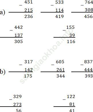 Bài 1 trang 8 VBT Toán 3 Tập 1 ảnh 1