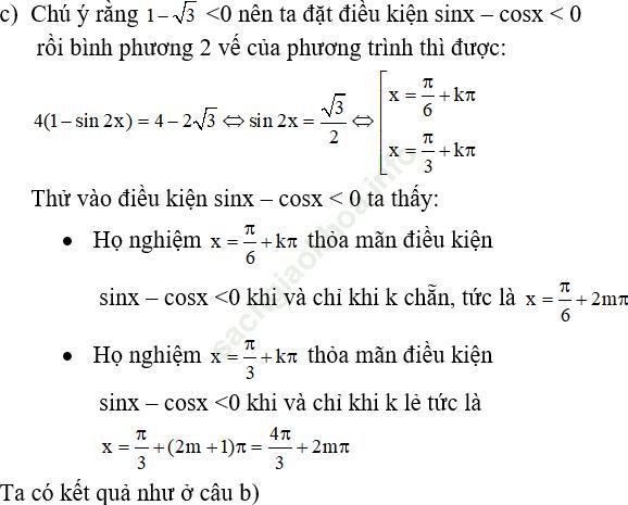 Giải bài 48 trang 48 SGK Đại Số và Giải Tích 11 nâng cao ảnh 2