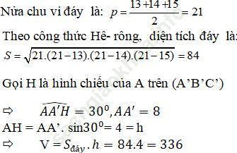 Giải bài 17 trang 33 SGK Hình Học 12 nâng cao ảnh 1
