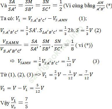 Giải bài 5 trang 31 SGK Hình Học 12 nâng cao ảnh 2