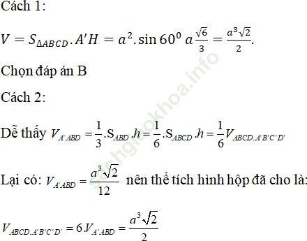 Giải bài 20 trang 34 SGK Hình Học 12 nâng cao ảnh 2