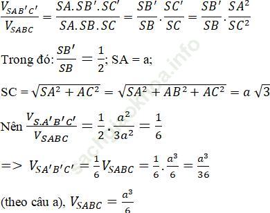 Giải bài 6 trang 31 SGK Hình Học 12 nâng cao ảnh 6