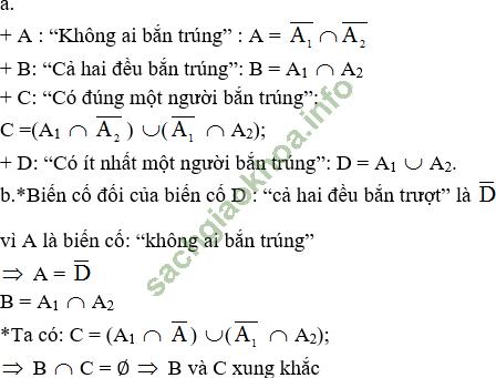 Bài 4: Phép thử và biến cố - Giải BT Toán 11 hình ảnh 0