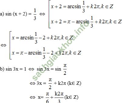 Bài 2: Phương trình lượng giác cơ bản - Giải BT Toán 11 hình ảnh 1