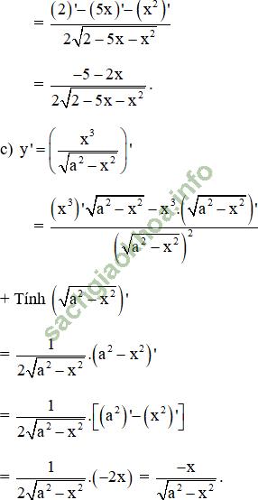 Bài 2: Quy tắc tính đạo hàm - Giải BT Toán 11 hình ảnh 10