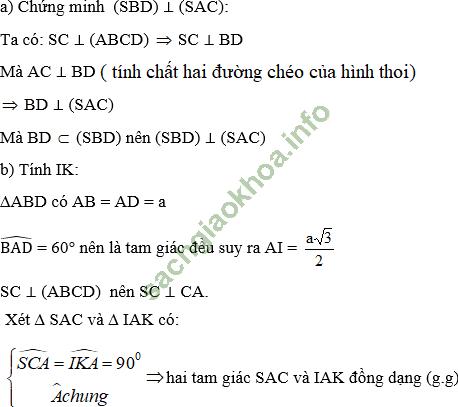 Bài 4 : Hai mặt phẳng vuông góc - Giải BT Toán 11 hình ảnh 10
