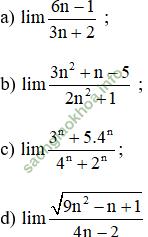 Bài 1: Giới hạn của dãy số - Giải BT Toán 11 hình ảnh 11