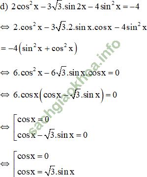 Bài 3: Một số phương trình lượng giác thường gặp - Giải BT Toán 11 hình ảnh 18