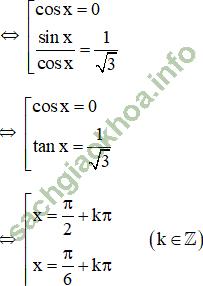 Bài 3: Một số phương trình lượng giác thường gặp - Giải BT Toán 11 hình ảnh 19