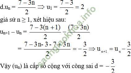 Bài 3: Cấp số cộng - Giải BT Toán 11 hình ảnh 2
