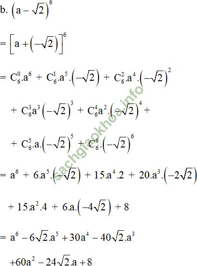 Bài 3: Nhị thức Niu-tơn - Giải BT Toán 11 hình ảnh 2
