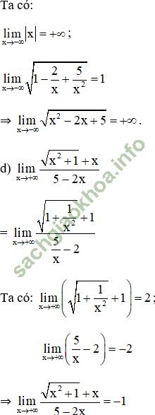 Bài 2: Giới hạn của hàm số - Giải BT Toán 11 hình ảnh 24