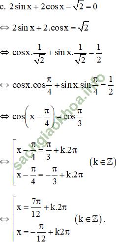 Bài 3: Một số phương trình lượng giác thường gặp - Giải BT Toán 11 hình ảnh 25