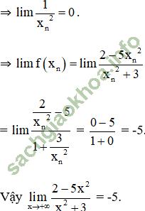 Bài 2: Giới hạn của hàm số - Giải BT Toán 11 hình ảnh 4