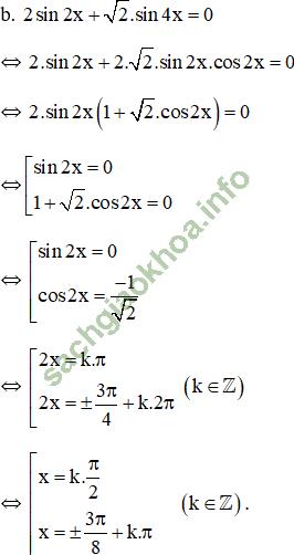 Bài 3: Một số phương trình lượng giác thường gặp - Giải BT Toán 11 hình ảnh 4
