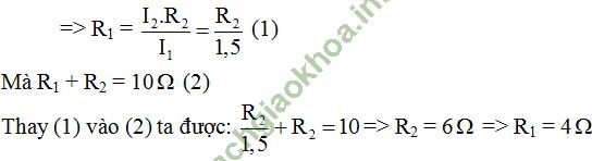 Lý thuyết & Trắc nghiệm Bài 6: Bài tập vận dụng định luật Ôm - Vật Lí 9 hình ảnh 5