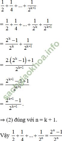 Bài 1: Phương pháp quy nạp toán học - Giải BT Toán 11 hình ảnh 7