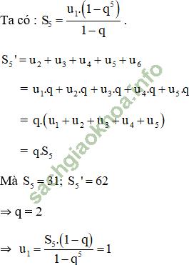 Bài 4: Cấp số nhân - Giải BT Toán 11 hình ảnh 8