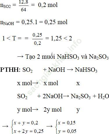 Dạng 5: SO2, H2S, SO3 phản ứng với dung dịch kiềm ảnh 1