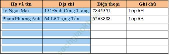 Bài thực hành 9: Danh bạ riêng của em ảnh 12
