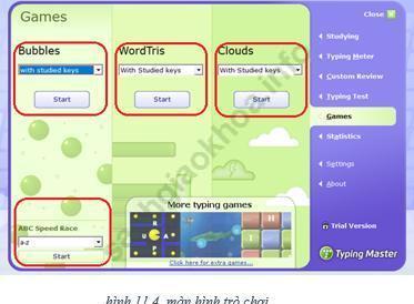 Lý thuyết Luyện gõ phím nhanh bằng TYPING MASTER