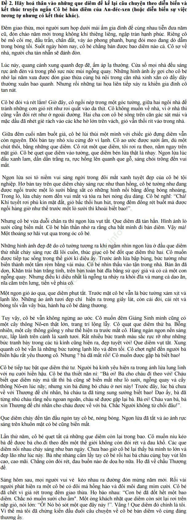 Viết bài làm văn số 3: Văn tự sự ảnh 1