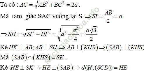 Cách tính khoảng cách từ một điểm đến một mặt phẳng (dùng quan hệ song song) hay, chi tiết - Toán lớp 11