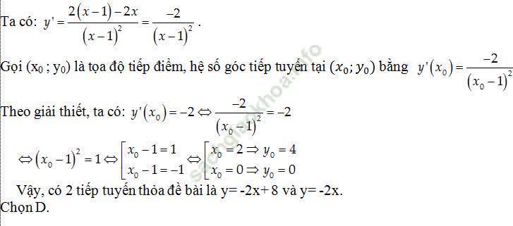 Viết phương trình tiếp tuyến của đồ thị hàm số khi biết hệ số góc - Toán lớp 11
