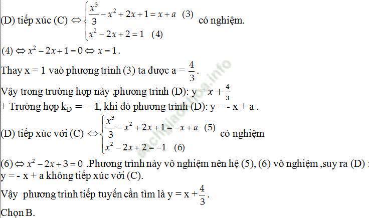 Viết phương trình tiếp tuyến của đồ thị hàm số khi biết hệ số góc - Toán lớp 11