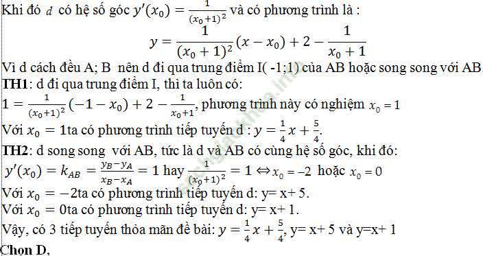 Viết phương trình tiếp tuyến thỏa mãn điều kiện cho trước - Toán lớp 11