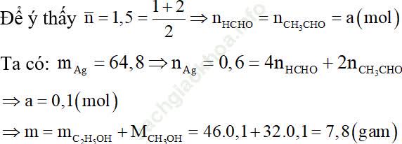 Phương pháp trung bình trong hóa học cực hay, chi tiết, có lời giải ảnh 5