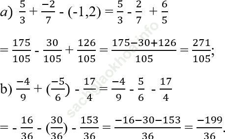 Toán 7 VNEN Bài 2: Cộng, trừ số hữu tỉ ảnh 15