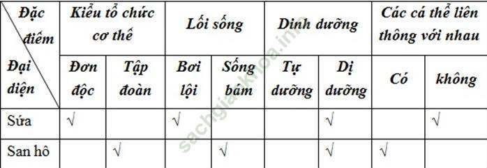 Lý thuyết Sinh học 7 Bài 9: Đa dạng của ngành Ruột khoang (hay, chi tiết)