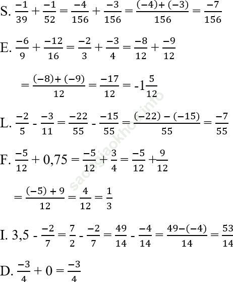 Toán 7 VNEN Bài 2: Cộng, trừ số hữu tỉ ảnh 5